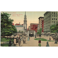 Postcard Tremont Street, Park Street Church, Boston, Mass. Divided Back Unposted