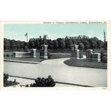 Postcard Entrance to Campus, Elizabethtown College, Elizabethtown, Pa. Vintage White Border Unposted 1917-1929