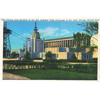 Postcard Illinois Host Building, Soldiers' Field Colonnade, Chicago World's Fair Unposted 1917-1929