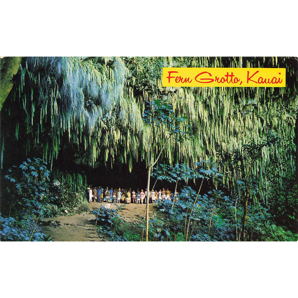 Postcard Fern Grotto, Kauai Vintage Chrome Posted 1939-1970s