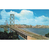 Postcard San Francisco Oakland Bay Bridge Vintage Chrome Posted 1939-1970s