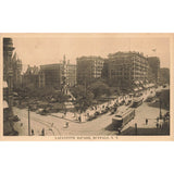 Postcard Lafayette Square, Buffalo, N.Y. Vintage Unposted Black & White
