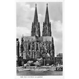 Postcard Köln. Dom Vom Rhein Aus Gesehen Vintage RPPC Unposted