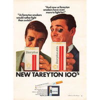 Magazine Advertisement Tareyton 100's Cigarettes 1967, Vintage Wall Art, Wall Decor, Man Room