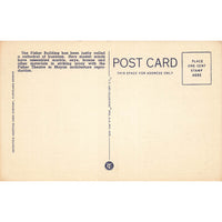 Postcard Fisher Building, Detroit, Michigan D-45 Linen Unposted 1930-1950