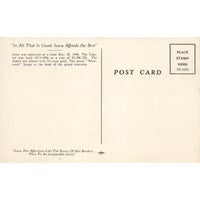 Postcard "In All That Is Good, Iowa Affords the Best" Linen Unposted 1930-1950