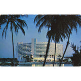 Postcard Fontainebleau Hotel Miami Beach Vintage Chrome Posted 1957