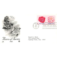 First Day Cover Flowers Of America Rose Camellia Fort Valley GA Apr 23 1981