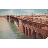 Postcard Eads Bridge, St. Louis, Mo. Antique Divided Back Posted 1918