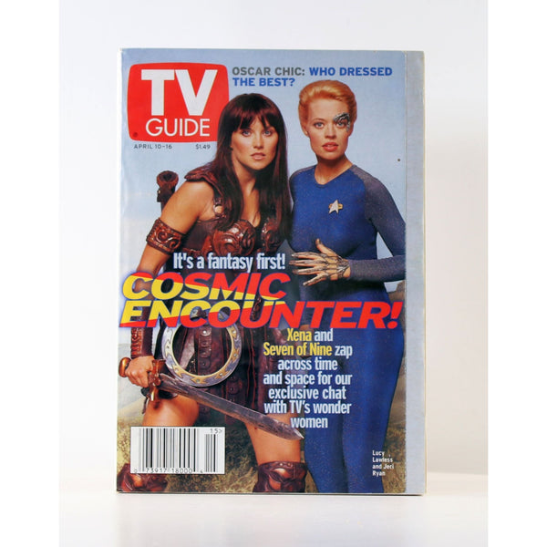 Vintage TV Guide Science Fiction Zena & Seven of Nine April 10, 1999
