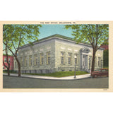 Postcard The Post Office, Bellefonte, PA. Vintage White Border Unposted 1917-1929
