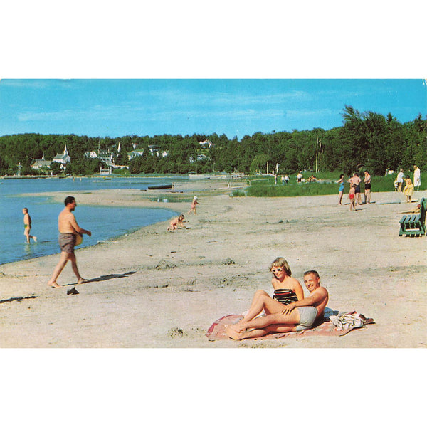 Postcard Sand Beach, Ephraim Door County, Wisconsin Vintage Chrome Unposted 1939-1970s