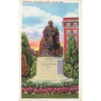 Postcard Nathaniel Hawthorne Statue Salem Mass Divided Back 1917-1929