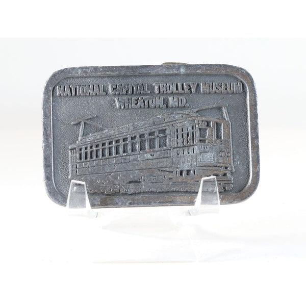 Belt Buckle National Capital Trolly Museum Solid Metal Buckle USA