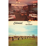 Postcard Colonial Motel and Restaurant, Morrilton, Arkansas Unposted 1939-1970s