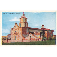 Postcard San Luis Rey Mission, California Vintage White Border Unposted 1917-1929