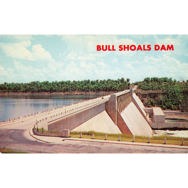 Postcard Bull Shoals Dam, Ozark Playground Series Vintage Chrome Unposted