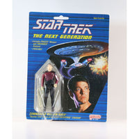 Star Trek TNG Galoob Action Figures William Riker & Antican 1988 Sealed Cards