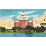 Postcard Lake Cliff Showing Cliff Towers Hotel Dallas Texas DA-22 Linen Unposted 1930-1950