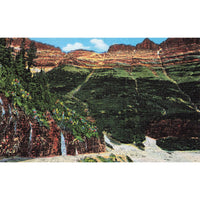 Postcard The Garden Wall, Glacier Park, Montana Vintage Linen Unposted 1930-1950