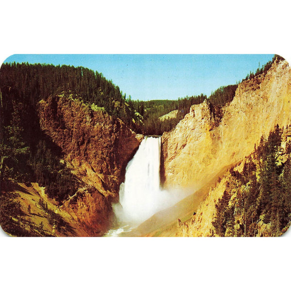 Postcard Great Falls of the Yellowstone and Yellowstone Canon, Yellowstone Nat'l Park Chrome Unposted 1939-1970s