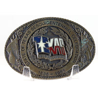 Vintage Belt Buckle State Of Texas Sesquicentennal Celebration 1986