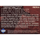 Promotional Card Brit-Cit Babes Proto 6 Judge Dredd Edge Entertainment 1995, Vintage Trading Card, Promo Card, Comic Card