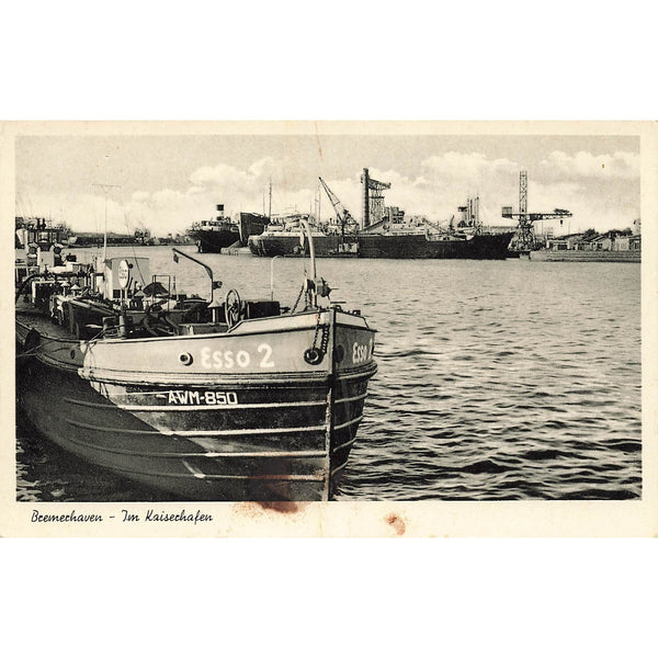 Postcard Bremerhaven Im Kaiserhafen Vintage RPPC Unposted