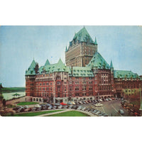 Postcard Chateau Frontenac, Quebec, Canada As Seen From Champlain St. Chrome Posted 1939-1970s