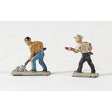 Vintage HO scale Lead Figures From The 1950s, Train Yard Workers .75" Tall