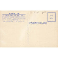 Postcard Congles Restaurant Lounge OC-H1753 Vintage Linen Unposted 1930-1950