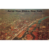 Postcard Aerial View Elmira, New York Vintage Chrome Unposted 1939-1970s