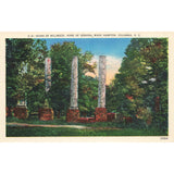 Postcard Ruins Of Millwood, Home of General Wade Hampton, Columbia, S.C. Linen Unposted 1930-1950