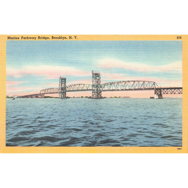 Postcard Marine Parkway Bridge, Brooklyn, N.Y. 210 Linen Unposted 1930-1950