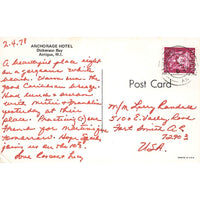 Postcard Anchorage Hotel, Dickerson Bay, Antigua, W.I. Chrome Posted 1978