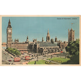 Postcard Houses of Parliament, London Vintage White Border Unposted 1917-1929