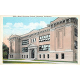 Postcard West Grammar School, Stockton, California Vintage White Border Unposted 1917-1929