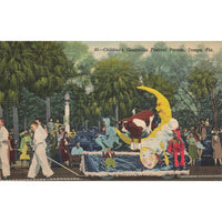 Postcard Childrens Gasparilla Festival Parade Tampa Fla Linen Unposted 1930-1950