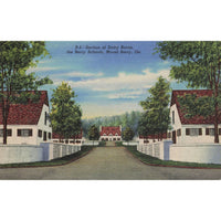Postcard Section of Dairy Barns, the Berry School, Mount Berry, Ga. Linen Unposted 1930-1950