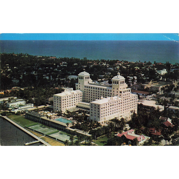 Postcard Biltmore Hotel at Palm Beach Florida Vintage Chrome Posted 1956