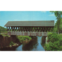 Postcard Covered Bridge in Andover, New Hampshire Vintage Chrome Unposted
