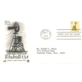 First Day Cover Windmills USA Modern Windmill Texas Style 1890 Lubbock TX Feb 7 1980