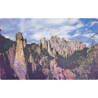 Postcard Cathedral Spires, Custer State Park Vintage Chrome Unposted 1939-1970s