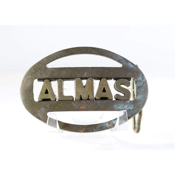 Belt Buckle Almas Shriners Washington DC Solid Brass Buckle Vintage
