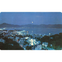 Postcard Night View, Acapulco, Gro. Mexico Vintage Chrome Posted 1971