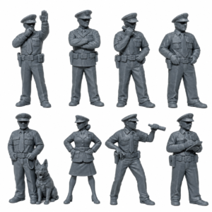 42mm Police Series 1 – 8 Figures with Separate Bases
