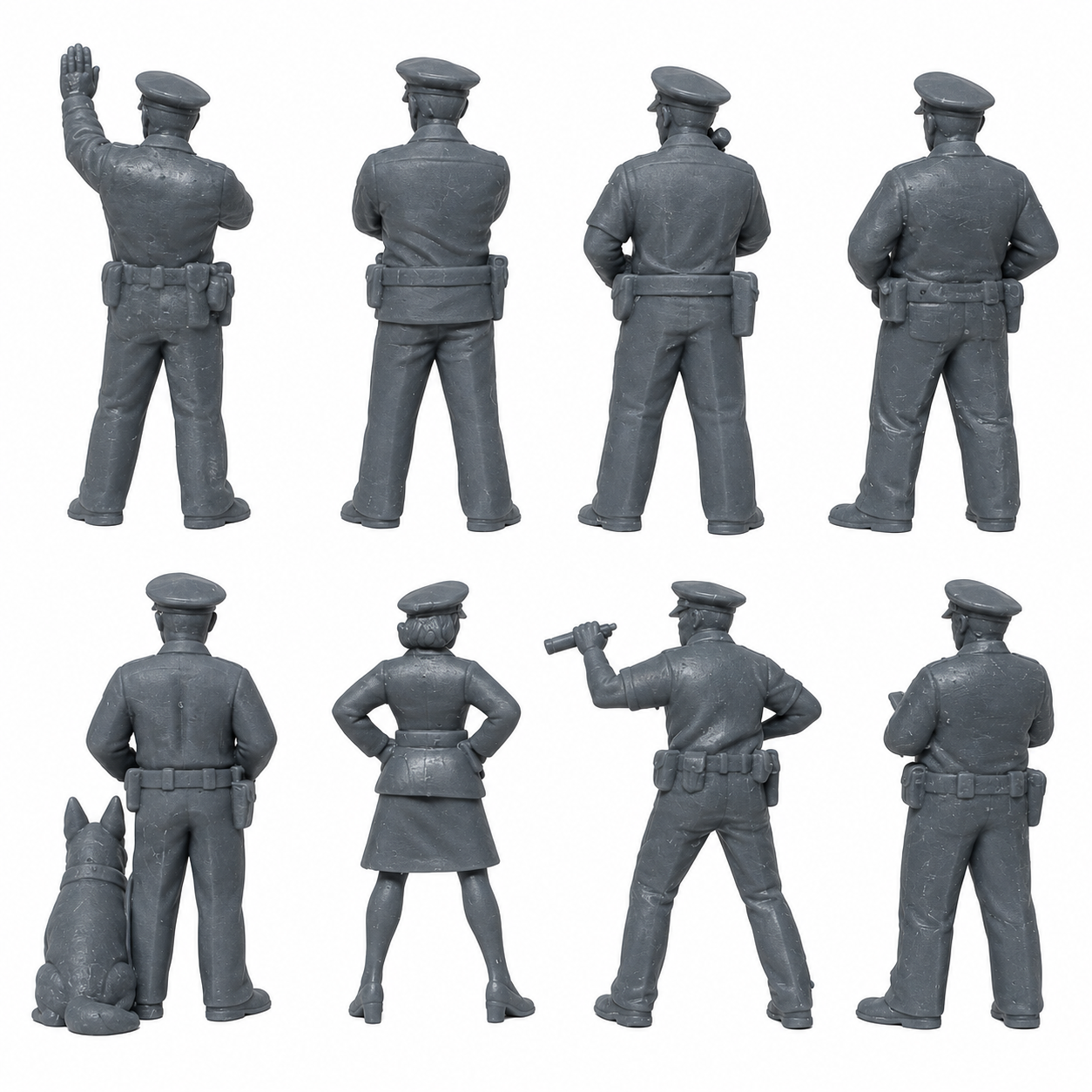 42mm Police Series 1 – 8 Figures with Separate Bases - Image 2
