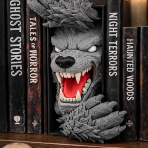 Werewolf Book Nook Insert – 3D Printed Horror Shelf Display