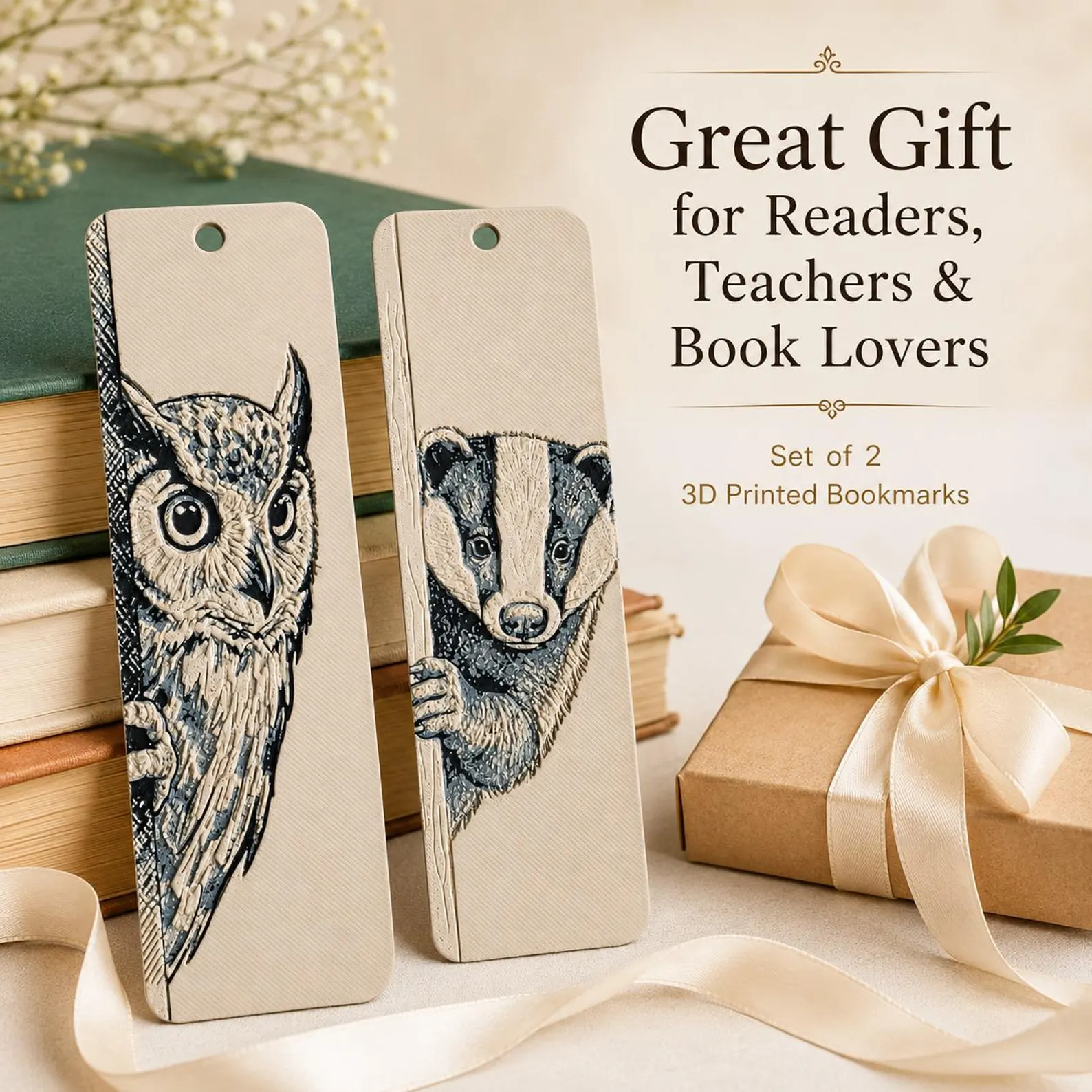 3D Printed Cat Bookmark Set – Cute Kitten Bookmarks for Book Lovers - Image 4