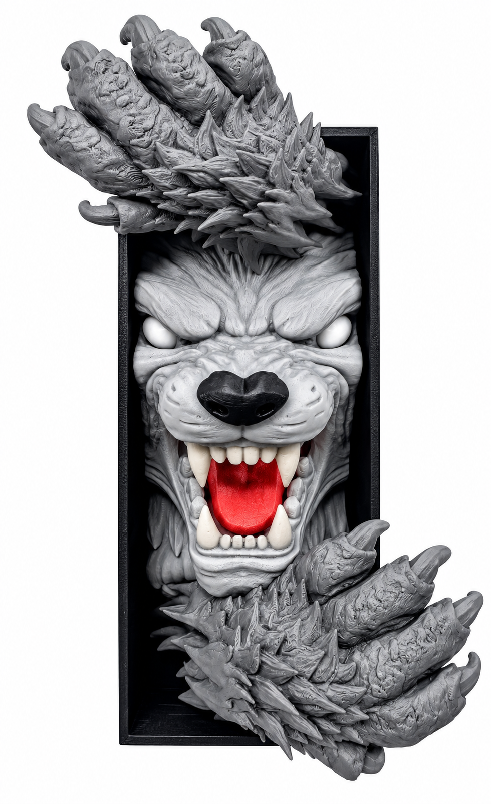 Werewolf Book Nook Insert – 3D Printed Horror Shelf Display - Image 9